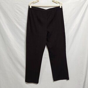 Misook Pull On Knit Straight Leg Women Ankle Pants Size 0X Brown